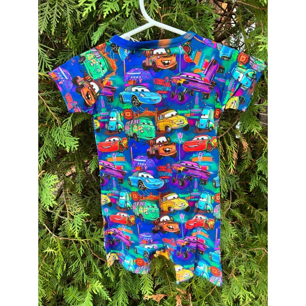 Serial Bamboo Neon Cars 3/6M Shortie NWT